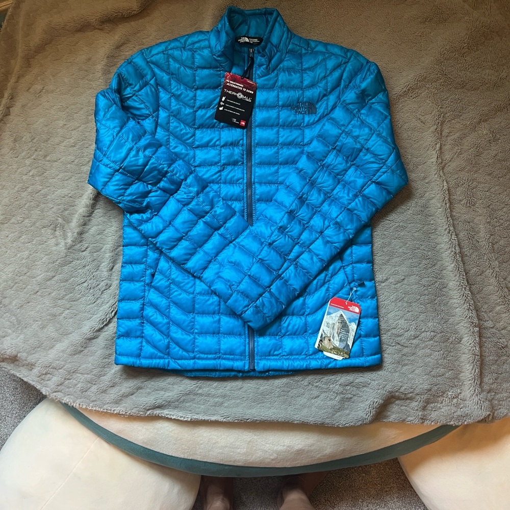 The North Face Thermoball lightweight Vibrant Blue Puffer Jacket